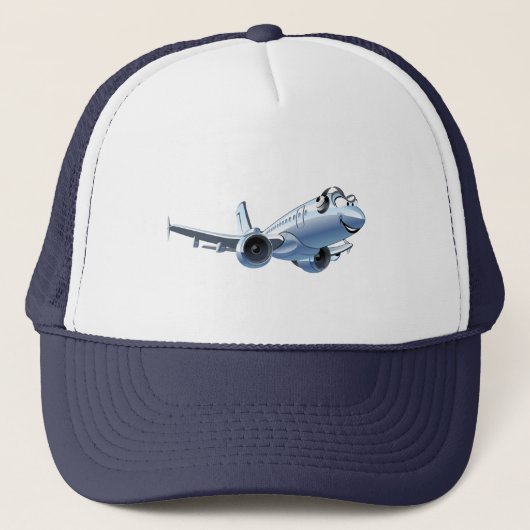 Cartoon Flugzeug Truckerkappe (Vorderseite)