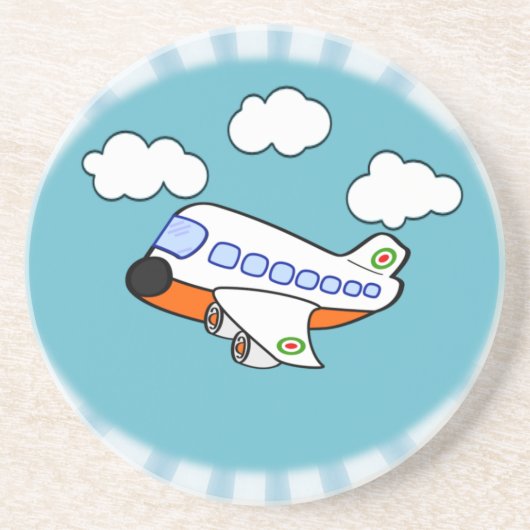Cartoon-Flugzeug Untersetzer (Vorne)