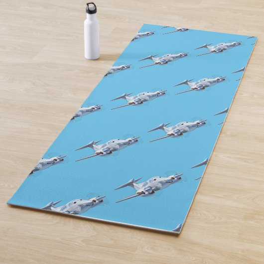 Cartoon Flugzeug Yogamatte (Beispiel)