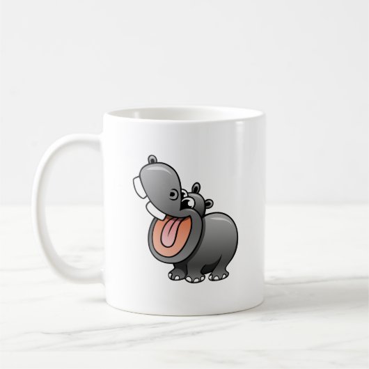 Cartoon-Flusspferd Kaffeetasse (Links)