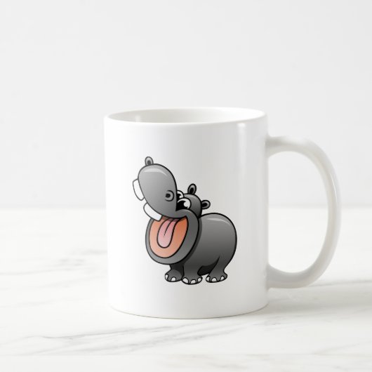 Cartoon-Flusspferd Kaffeetasse (Rechts)