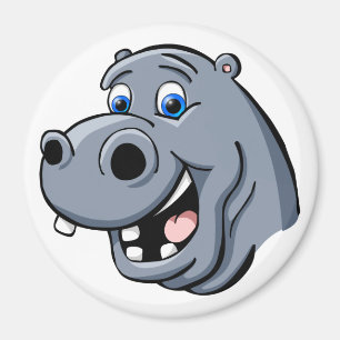 Cartoon-Flusspferd Magnet