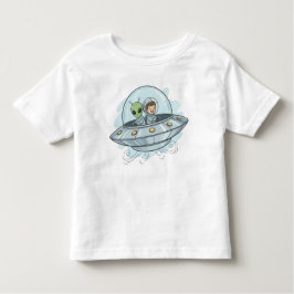 Cartoon Flying Alien Kleinkind T-shirt
