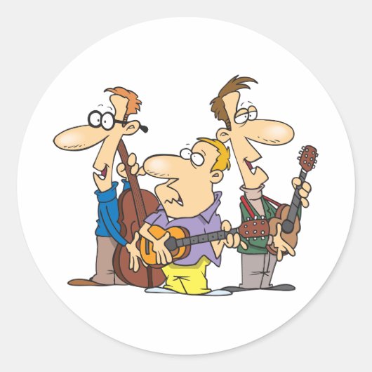 Cartoon Folk Trio Stickers (Vorderseite)