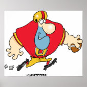 Cartoon Football Player Poster (Vorne)