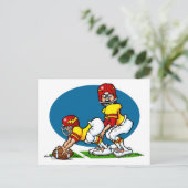 Cartoon Football Players Postkarte (Stehend Vorderseite)