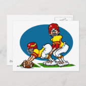 Cartoon Football Players Postkarte (Vorne/Hinten)