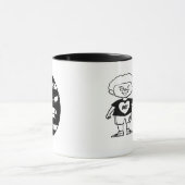 Cartoon Football-Tasse für Ihre Schwester Tasse (Zentrum)