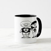 Cartoon Football-Tasse für Ihre Schwester Tasse (VorderseiteRechts)