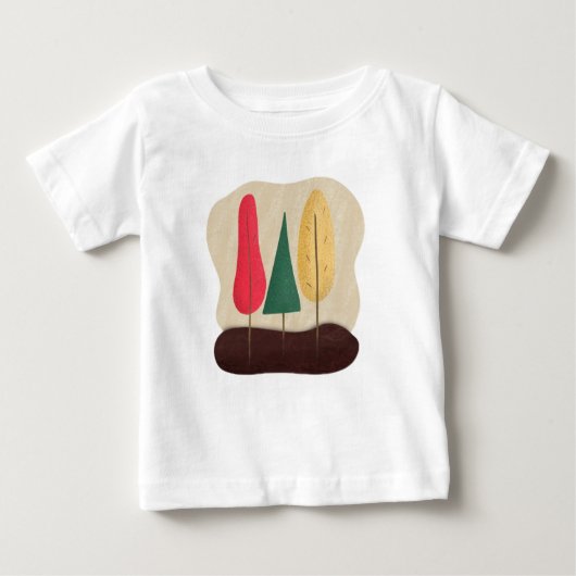 Cartoon, forest, trees baby t-shirt (Vorderseite)