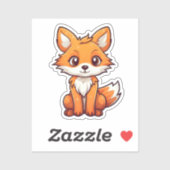 Cartoon-Fox-Abbildung Aufkleber (Blatt)