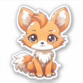 Cartoon-Fox-Abbildung Aufkleber (Vorderseite)