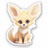Cartoon-Fox-Abbildung Aufkleber (Vorderseite)