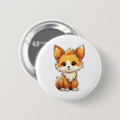 Cartoon-Fox-Abbildung Button (Vorne & Hinten)