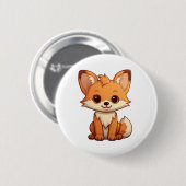 Cartoon-Fox-Abbildung Button (Vorne & Hinten)