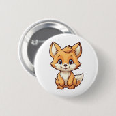 Cartoon-Fox-Abbildung Button (Vorne & Hinten)