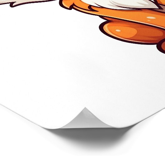 Cartoon-Fox-Abbildung Poster (Ecke)