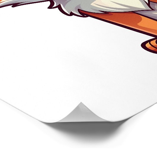 Cartoon-Fox-Abbildung Poster (Ecke)