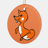 Cartoon Fox Keramik Ornament (Links)