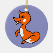 Cartoon Fox Keramik Ornament (Vorne)