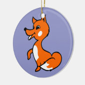Cartoon Fox Keramik Ornament (Links)
