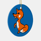 Cartoon Fox Keramik Ornament (Rechts)