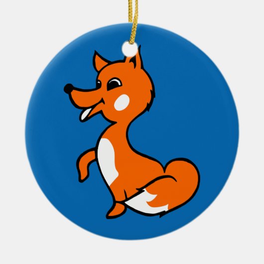 Cartoon Fox Keramik Ornament (Vorne)