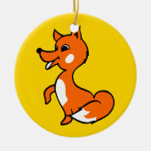 Cartoon Fox Keramik Ornament (Vorne)