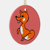 Cartoon Fox Keramik Ornament (Rechts)