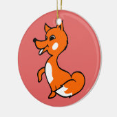 Cartoon Fox Keramik Ornament (Links)