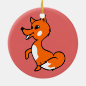 Cartoon Fox Keramik Ornament (Hinten)