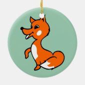 Cartoon Fox Keramik Ornament (Hinten)