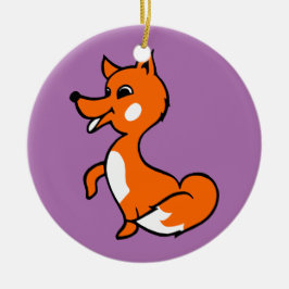 Cartoon Fox Keramikornament