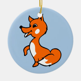 Cartoon Fox Keramikornament
