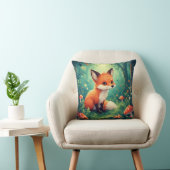 Cartoon Fox mit Pilzen Kissen (Stuhl )