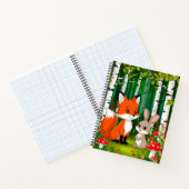 Cartoon Fox mit Pilzen Notizblock (Innenseite)