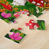 Cartoon Fox mit Pilzen Puzzle (Seite)