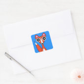 Cartoon Fox Quadratischer Aufkleber (Umschlag)