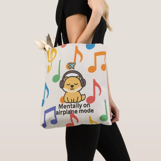 Cartoon Fox Sticker | Mental im Flugzeugmodus Tasche (Von Nahem)