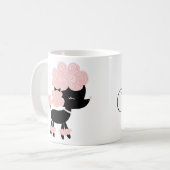 Cartoon-Franzose-Pudel Kaffeetasse (Vorderseite Links)
