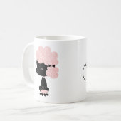 Cartoon-Franzose-Pudel Kaffeetasse (Vorderseite Links)