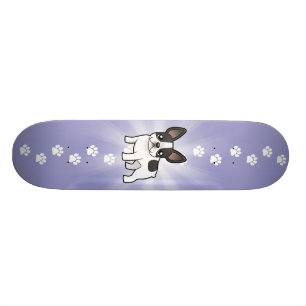 Cartoon-französische Bulldogge Skateboard