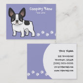 Cartoon-französische Bulldogge Visitenkarte (Vorne/Hinten)