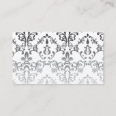 Cartoon-Frau auf kundengerechter rosa Visitenkarte (Rückseite)