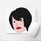 Cartoon Frau Mousepad (Mit Mouse)