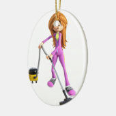 Cartoon Frauen mit Vakuum Keramikornament (Links)