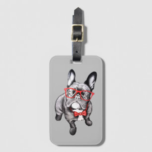 Cartoon French Bulldog Gepäckanhänger