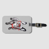 Cartoon French Bulldog Gepäckanhänger (Vorderseite (Horizontal))