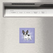 Cartoon French Bulldog Magnet (In Situ (Geschirrspüler))
