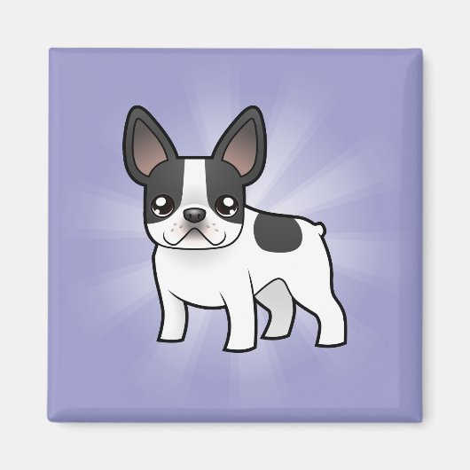 Cartoon French Bulldog Magnet (Vorne)